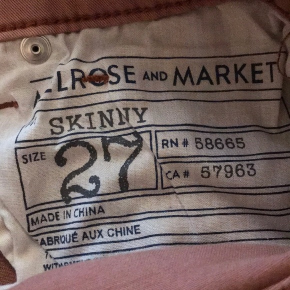 Melrose and Market skinny chinos in salmon - Picture 5 of 5